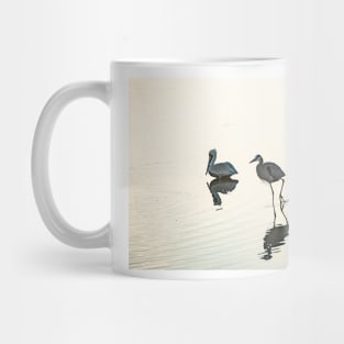 Great Blue Heron and  Brown pelican Mug
